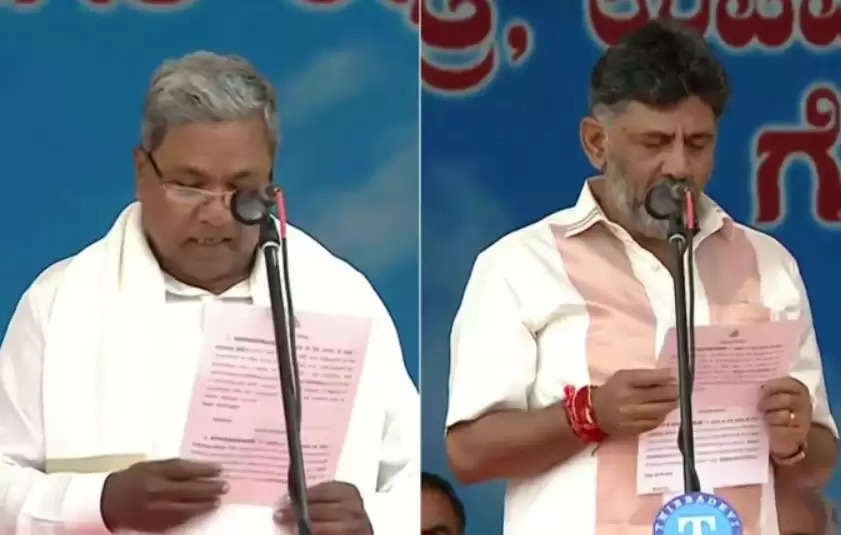 Karnataka Swearing Ceremony : सिद्धारमैया ने CM और शिवकुमार ने डिप्टी CM पद की ली शपथ, विपक्ष का ‘शक्ति प्रदर्शन’जारी 