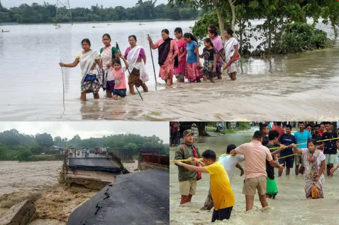 असम में बाढ़ से स्थिति गंभीर, करीब 5 लाख लोग प्रभावित, कई नदियां खतरे के निशान के ऊपर