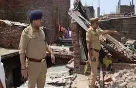 UP: कानपुर में धमाके के बाद मकान की छत और दीवार ढही, सात लोग घायल