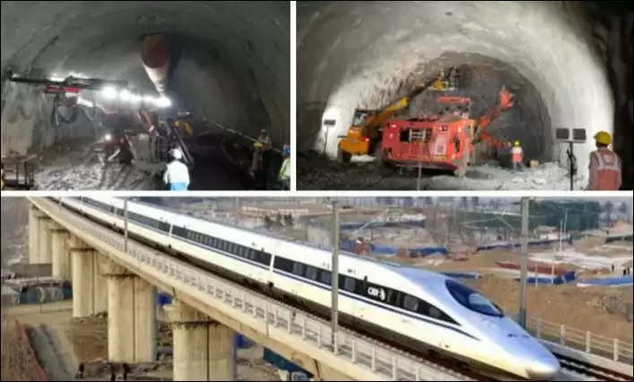  मुंबई-अहमदाबाद बुलेट ट्रेन प्रोजेक्ट तेजी से पूरा किया जा रहा है, नेशनल हाई स्पीड रेल कॉरपोरेशन लिमिटेड की ओर से बताया कि 394 मीटर लंबी सुरंग का निर्माण कार्य पूरा जानिए 